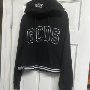 Black Hoodie with White Accents